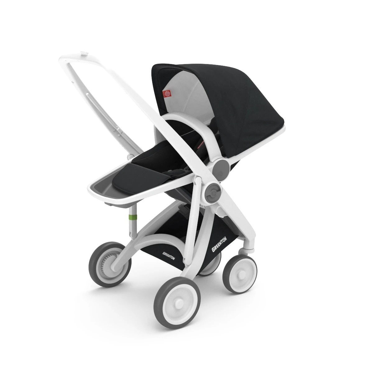 Poussette Upp Reversible : Châssis Blanc, Assise Réversible 4 Poussette Upp Reversible : Châssis Blanc, Assise Réversible – Image 2