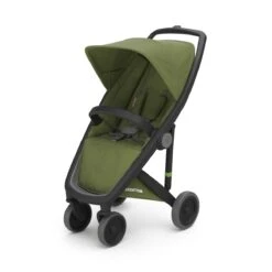 Poussette Upp Classic : Châssis Noir, Assise Classic -Bébés Produits Magasin a f black olive poussette upp classic greentom bambinou 1 1