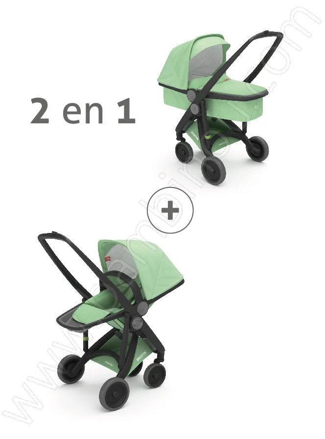 Poussette Upp 2 En 1 Châssis Noir 4 Poussette Upp 2 En 1 Châssis Noir – Image 2