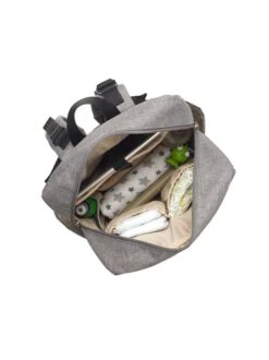 Sac à Dos à Langer George ECO Grey-Black 20 Sac à Dos à Langer George ECO Grey-Black -Bébés Produits Magasin bm1989 sac a dos a langer george grey black interieur babymel bambinou
