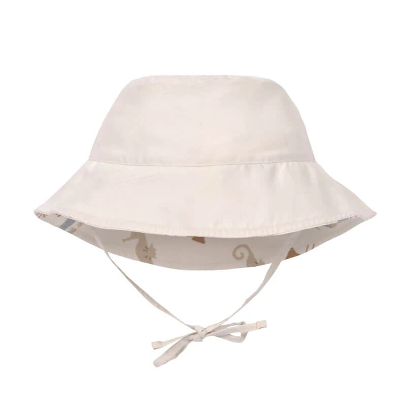 Lassig Chapeau Anti-UV Réversible Animaux De La Mer/blanc Cassé – Image 2