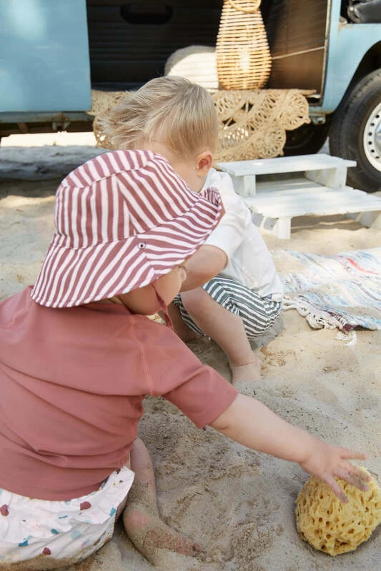Lassig Chapeau Anti-UV Réversible Rayé Rouge – Image 4