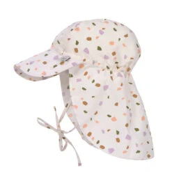 Lassig Chapeau De Soleil Protège-nuque Galets Multicolore/blanc Cassé
