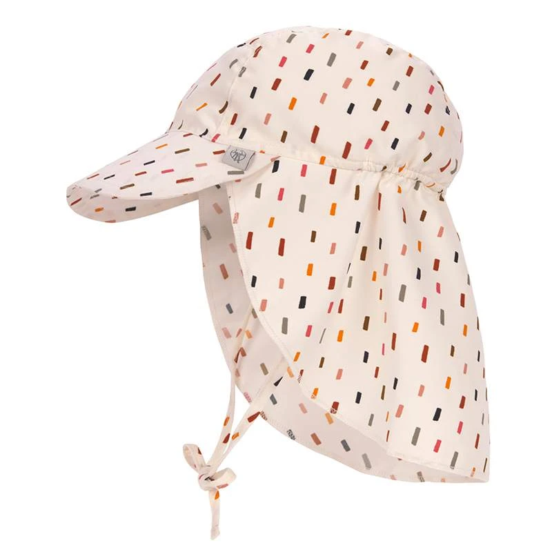 Lassig Chapeau De Soleil Protège-nuque Petits Traits Multicolores