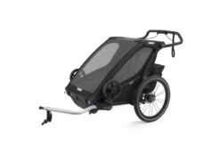 Chariot à Vélo Sport 2 Thule 11 Chariot à Vélo Sport 2 Thule -Bébés Produits Magasin chariot velo sport2 thule black profil 1
