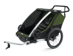 Thule Chariot à Vélo Cab 2 Cypres Green -Bébés Produits Magasin chariot velo vab 2 cypress green thule bambinou remorque