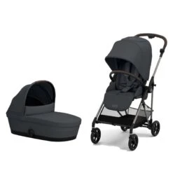 CYBEX Pack Duo Poussette Compacte Melio 3 Bronze + Nacelle