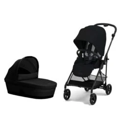 CYBEX Pack Duo Poussette Compacte Melio 3 Carbon + Nacelle