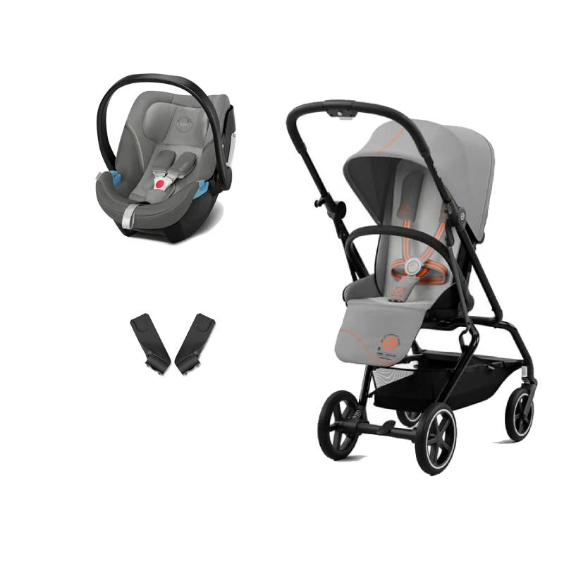 CYBEX Pack Duo Poussette Eezy S Twist+ 2 + Siège-auto Aton 5