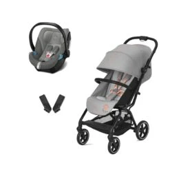 CYBEX Pack Duo Poussette Eezy S+ 2 + Siège-auto Aton 5