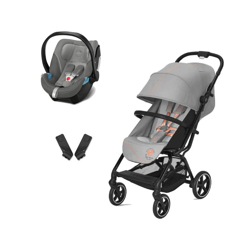 CYBEX Pack Duo Poussette Eezy S+ 2 + Siège-auto Aton 5