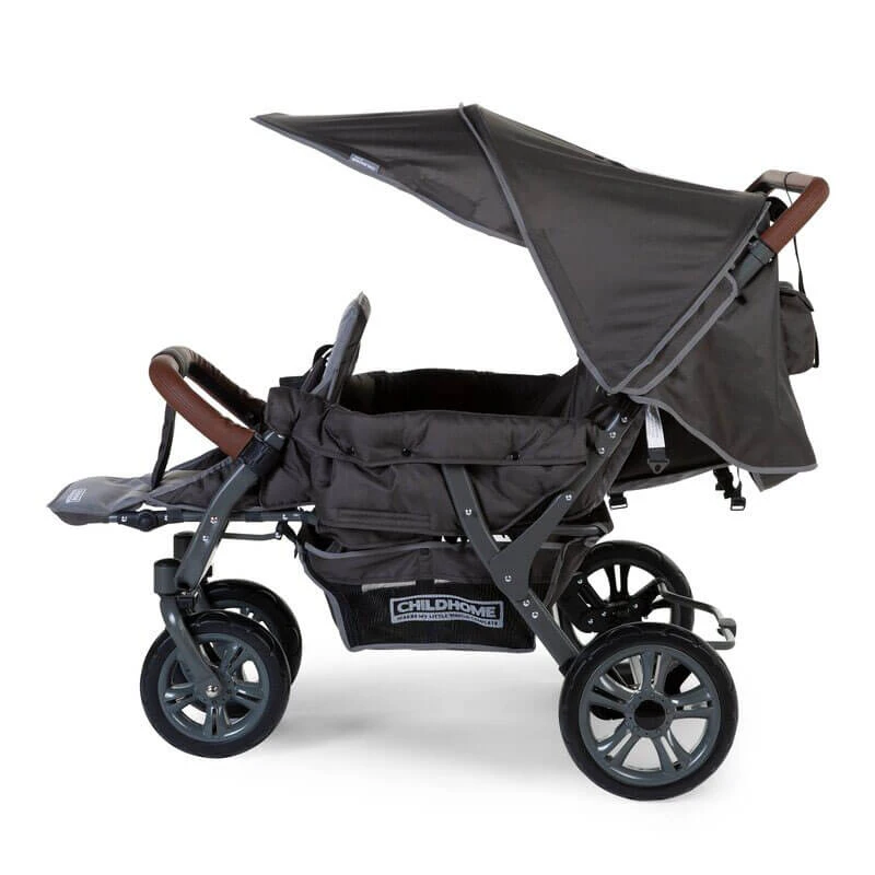 Childhome Poussette Triplette + Housse Pluie + Pare-soleil Anthracite 4 Childhome Poussette Triplette + Housse Pluie + Pare-soleil Anthracite – Image 2
