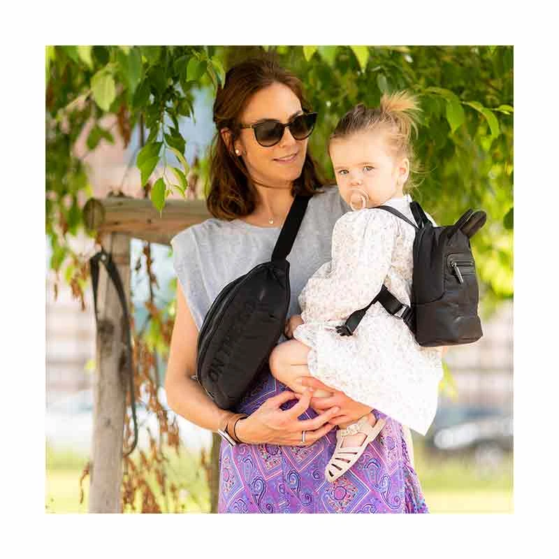 Childhome Sac Banane On The Go Matelassé Noir – Image 6