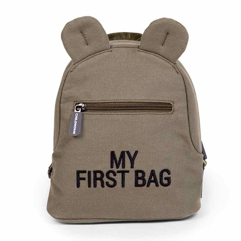 Childhome Sac à Dos Enfant My First Bag Kaki 3 Childhome Sac à Dos Enfant My First Bag Kaki