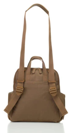 Sac à Dos à Langer Robyn En Cuir Vegan Caramel -Bébés Produits Magasin sac dos langer robyn cuir began caramel babymel bambinou arriere