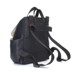 Sac à Dos à Langer Robyn En Cuir Vegan Noir -Bébés Produits Magasin sac dos langer robyn noir cuir vegan babymel bambinou arriere