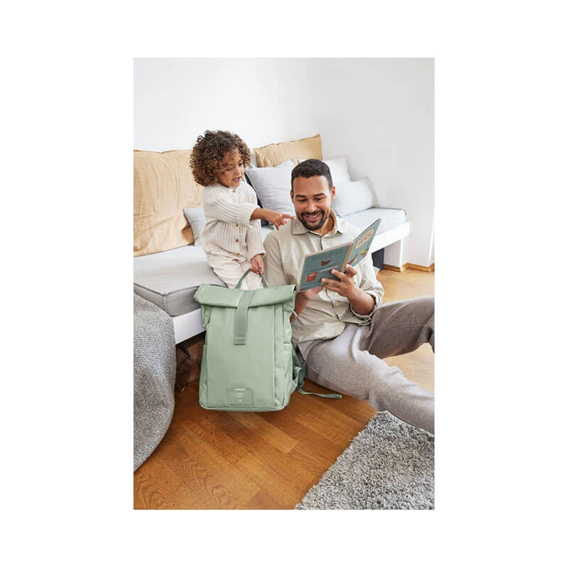 Lassig Sac à Dos à Langer Rolltop Up Vert Argenté – Image 8