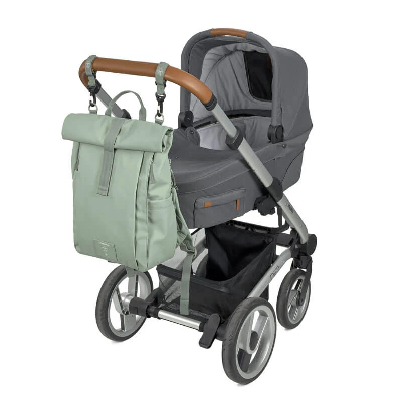 Lassig Sac à Dos à Langer Rolltop Up Vert Argenté – Image 6