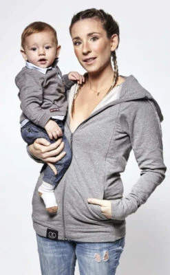 Sweat Du Parent Gris Chiné -Bébés Produits Magasin sweat parent gris chine love radius bambinou bebe 6